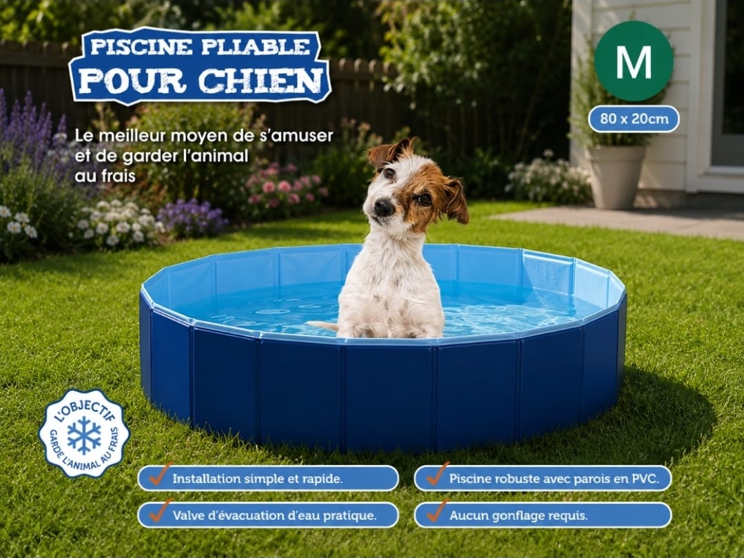 Piscine pliable pour chien