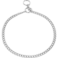 Collier, maillons ronds - acier chromé