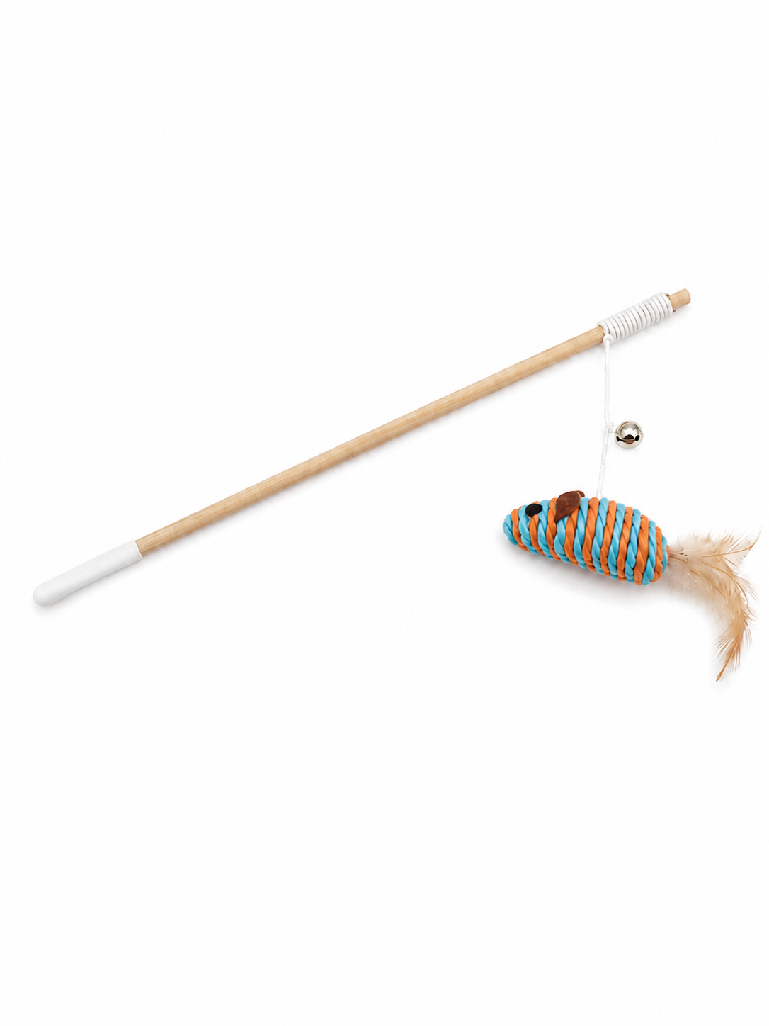 Canne à pêche interactive pour chat – Souris avec clochette